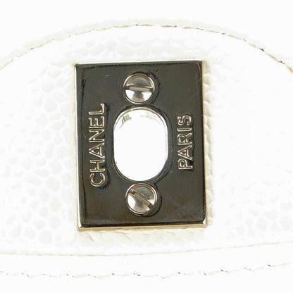 Chanel Caviar Quilted Medium Double Flap White 5 of 9