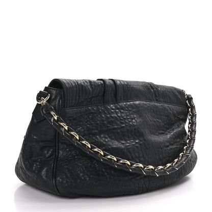 Fendi Crinkled Lambskin Mia Shoulder Flap Black 3 of 11