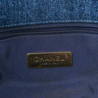Chanel Denim Quilted Large Chanel 19 Flap Blue 6 of 10