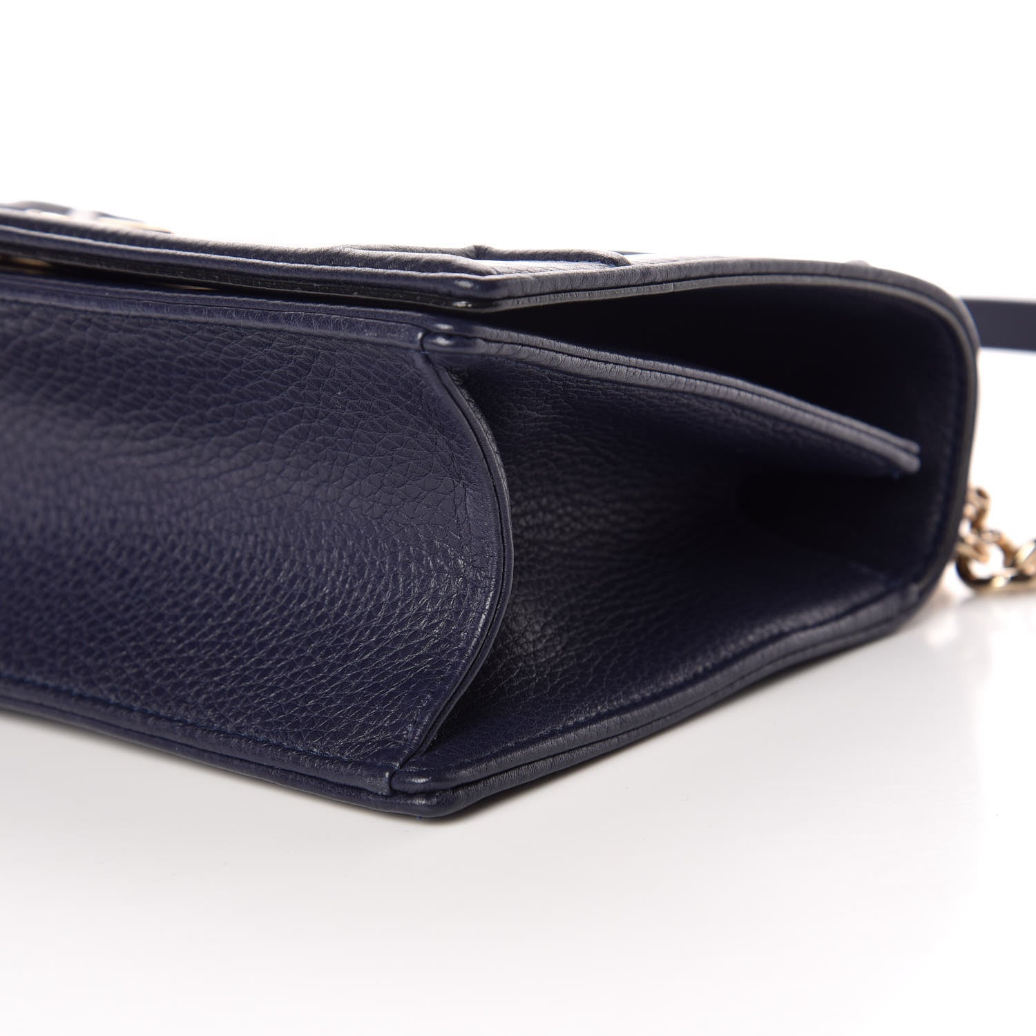 Christian Dior Grained Calfskin Medium Diorama Flap Bag Blue 11 of 12