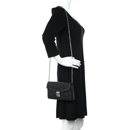 MCM Visetos Medium Tracy Crossbody Bag Black 2 of 10