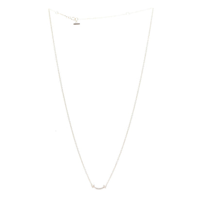 Tiffany 18K Rose Gold Diamond Mini T Smile Pendant Necklace 4 of 7