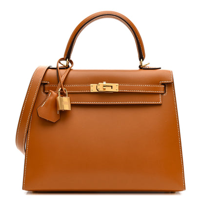 Hermes Veau Butler Kelly Sellier 25 Natural Sable 1 of 11