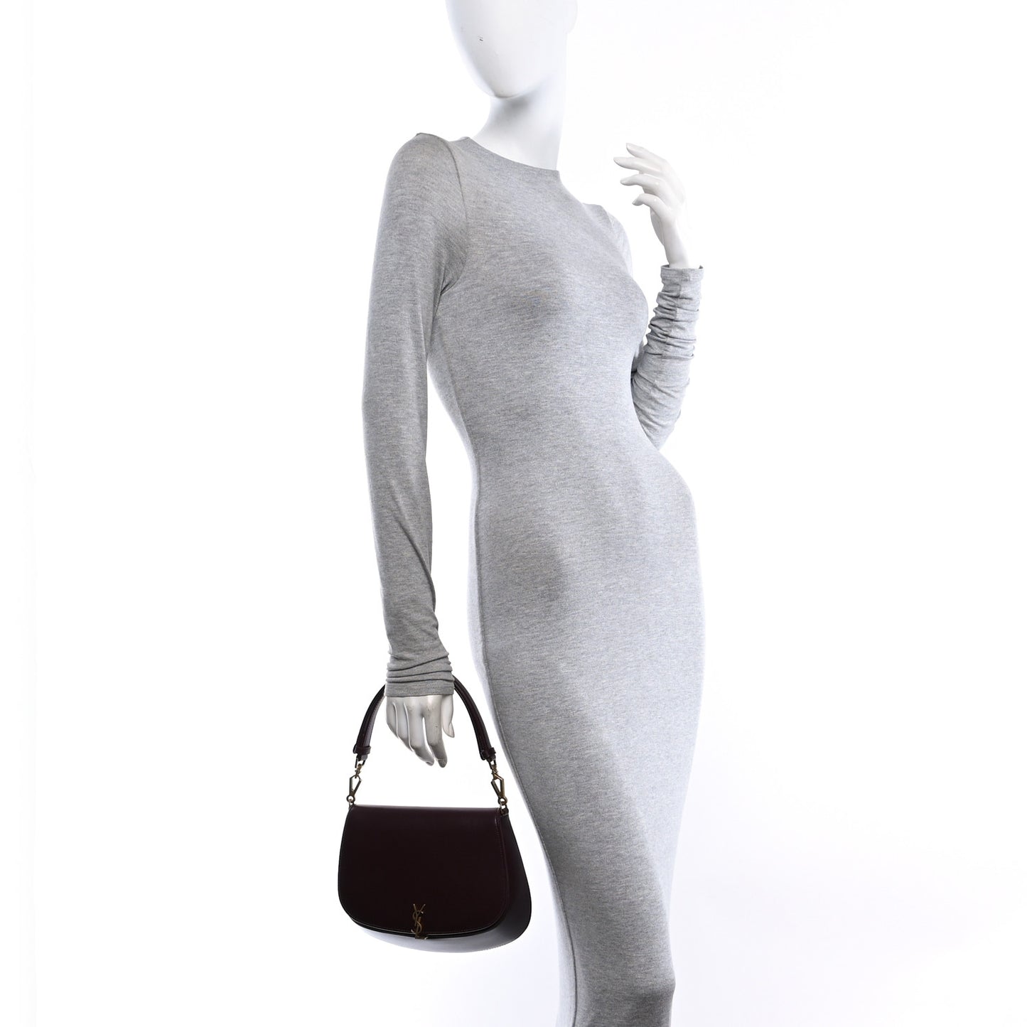 Box Calfskin Mini Voltaire Top Handle Bag Cabernet