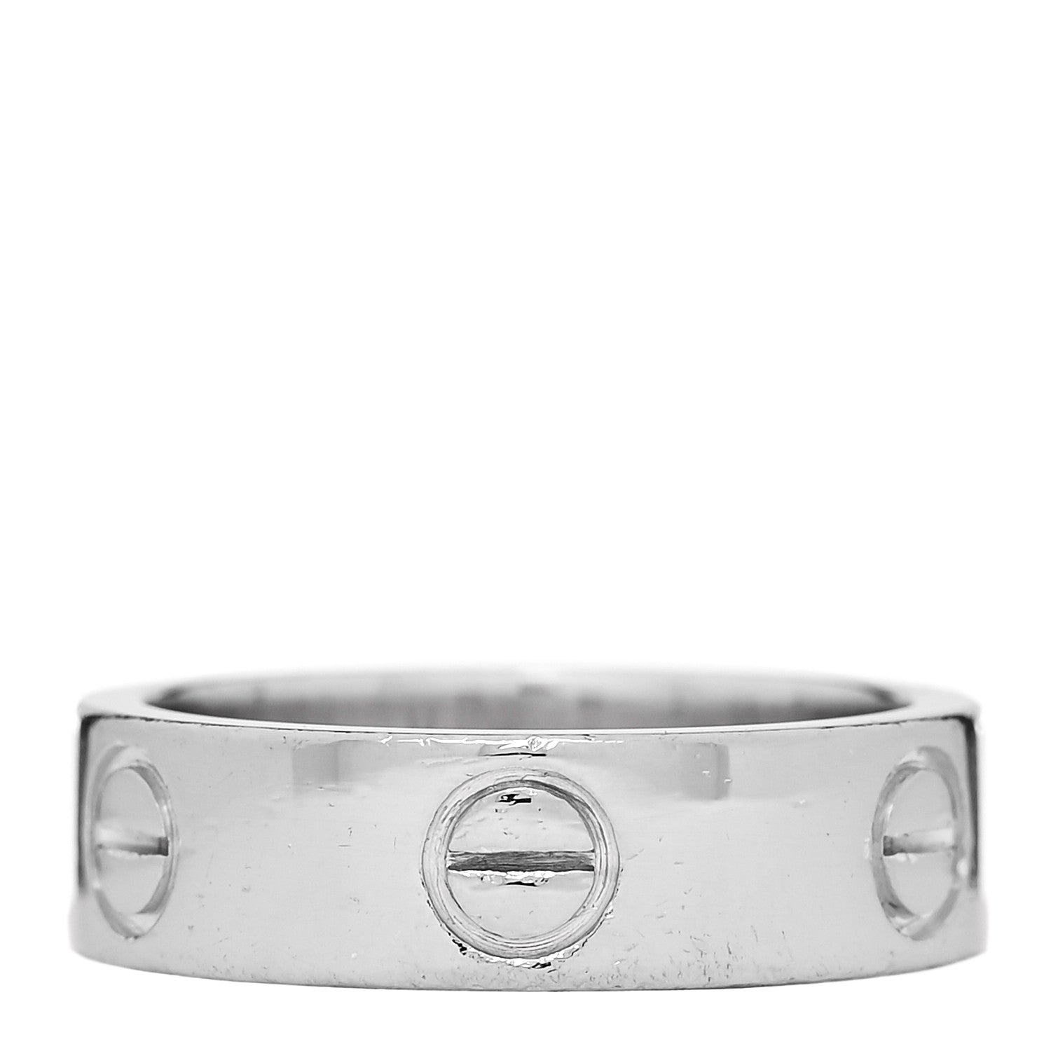 Cartier 18K White Gold 5.5mm LOVE Ring 52 6 1 of 5