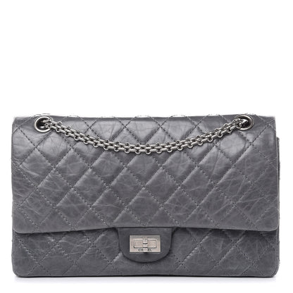 Chanel Aged Calfskin Quilted 50th Anniversary 2.55 Reissue Flap 226 Grey 1 of 18