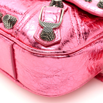 Balenciaga Metallic Agneau Arena Le Cagole Sling Bag XS Pink 9 of 9
