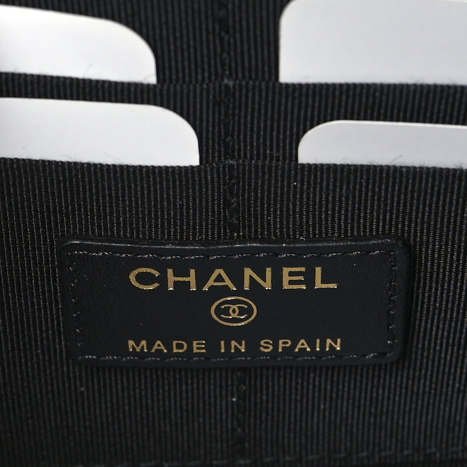 Chanel Calfskin Crocodile Embossed Egyptian Graffiti Pouch With Chain Handle Black Gold 5 of 10