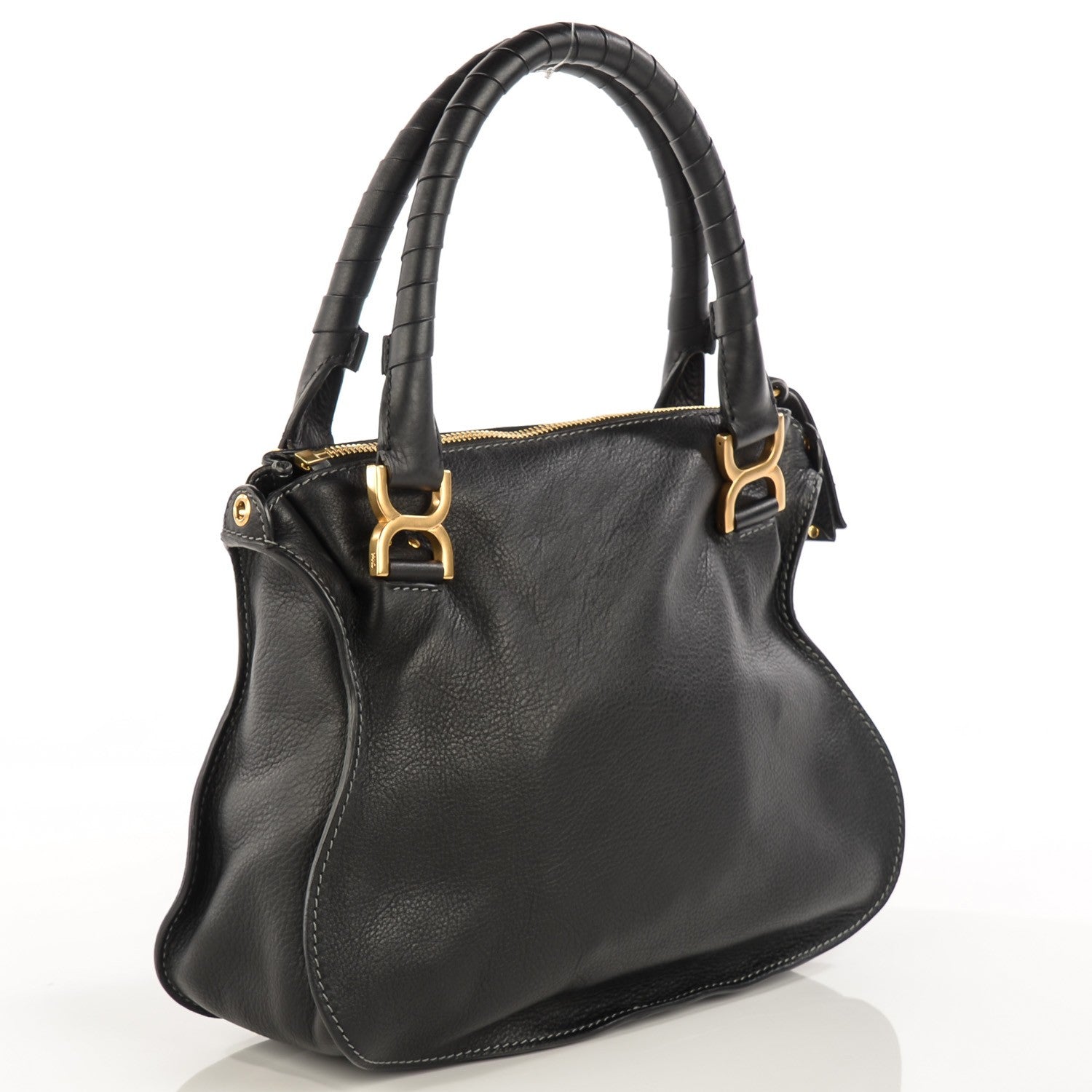 Chloe Calfskin Small Marcie Satchel Black 3 of 9