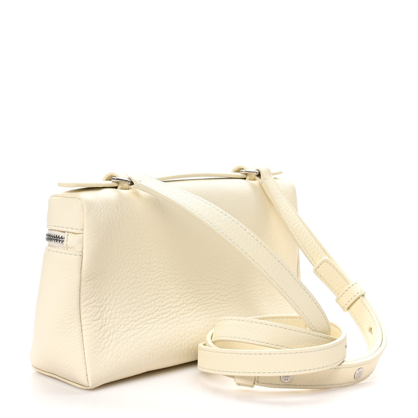 Grained Calfskin L19 Extra Pocket Pouch Whisper White