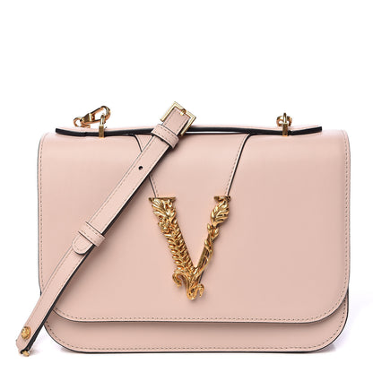 Versace Vitello Barocco Virtus Top Handle Shoulder Bag Pink 1 of 9