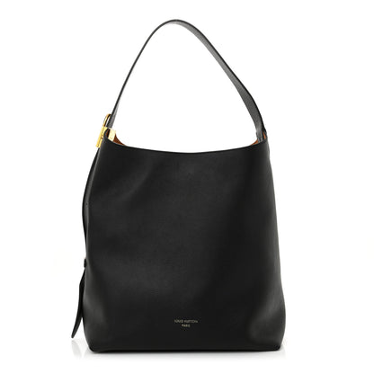 Louis Vuitton Grained Calfskin Low Key Hobo MM Black 2 of 12