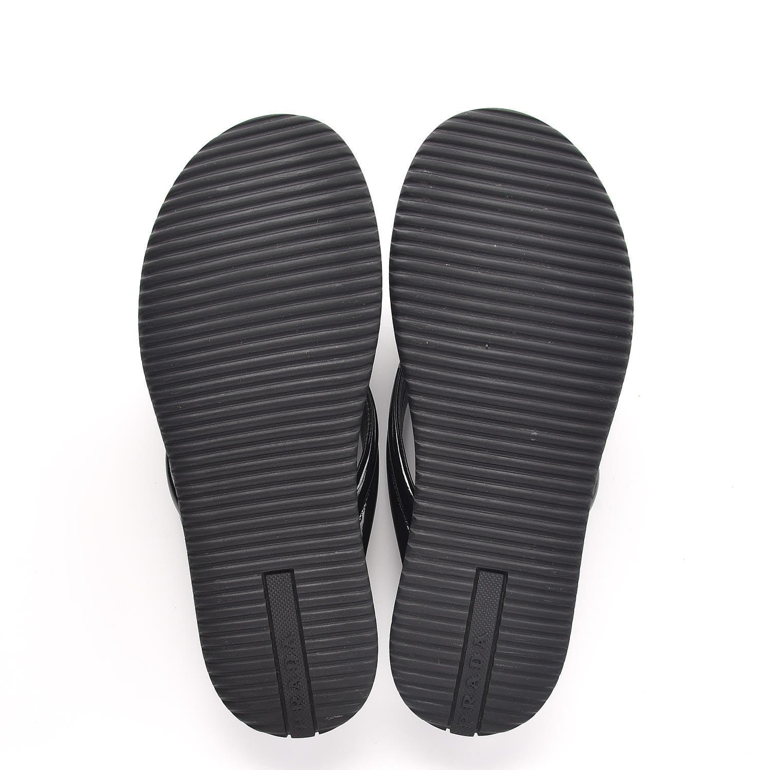 Prada Vernice Soft Thong Sandals 36 Black 7 of 15
