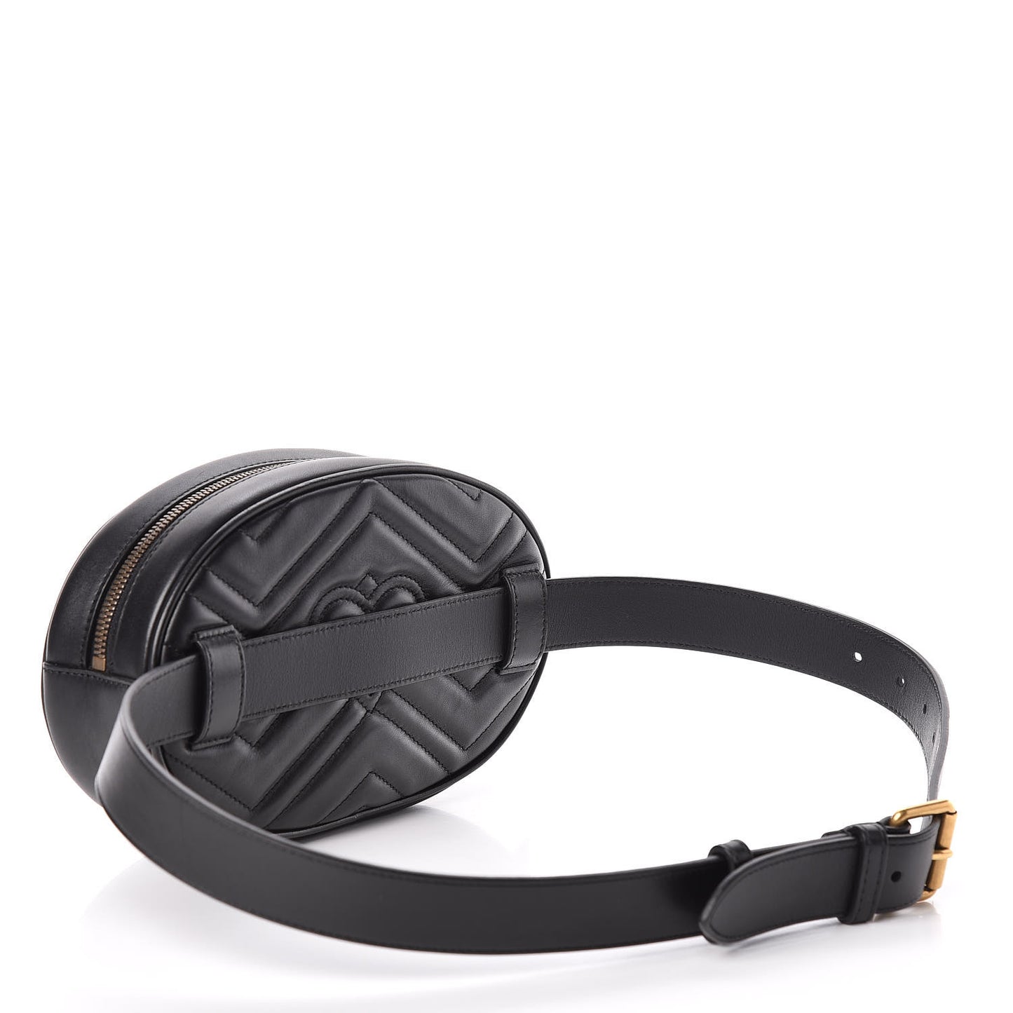Calfskin Matelasse GG Marmont Belt Bag 85 34 Black