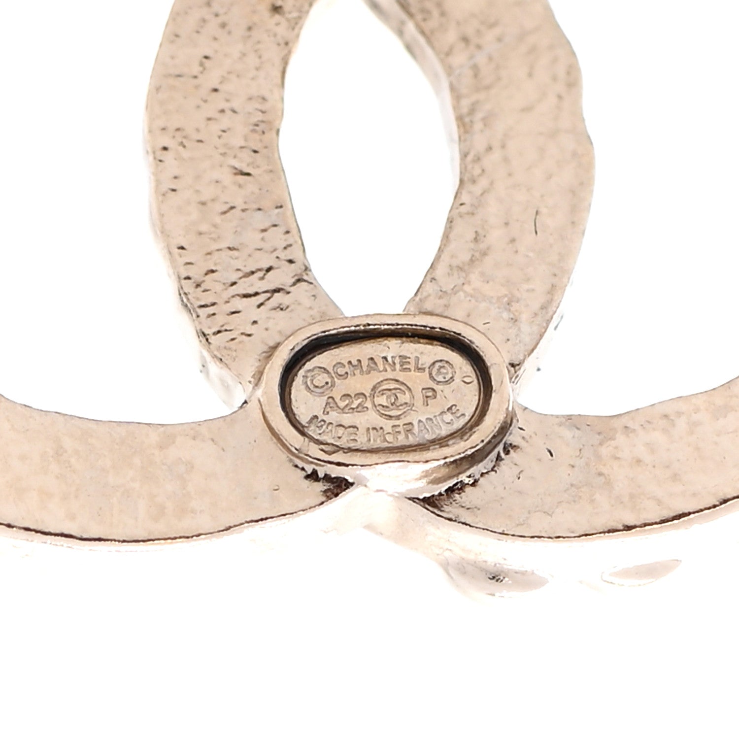 Chanel Crystal CC Earrings Gold 4 of 5