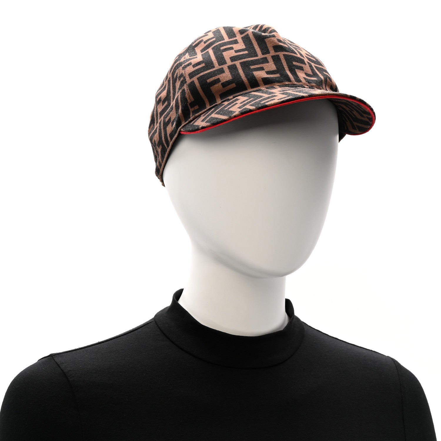 【4万値引き】FENDIフェンディ ジャガードカシミヤ クロシュハットベージュ Fendi Canvas FF Reloaded Baseball Hat Tobacco Red 1812191