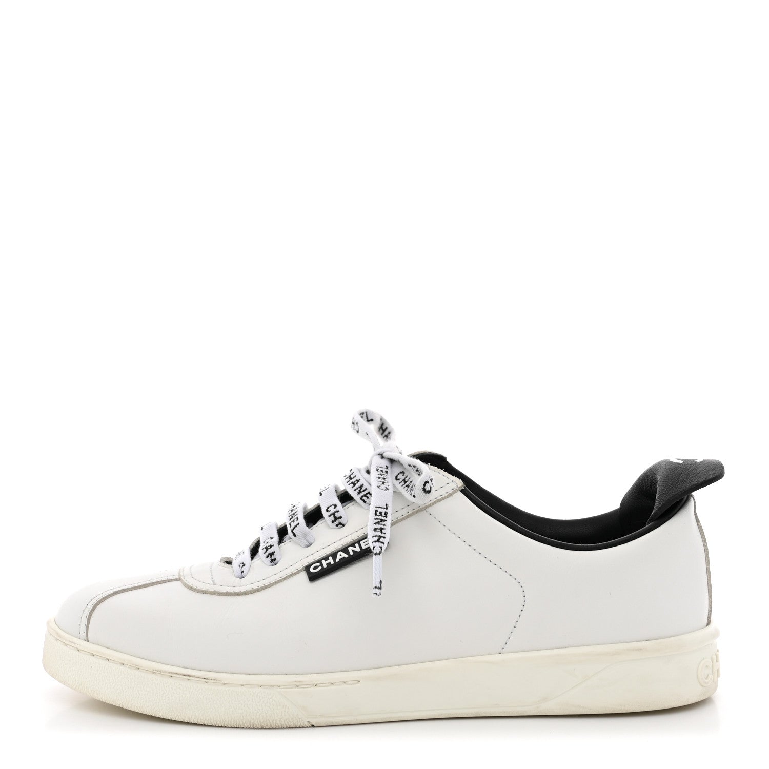 Chanel Calfskin CC Womens Sneakers 38.5 White 39.5 White 1 of 12