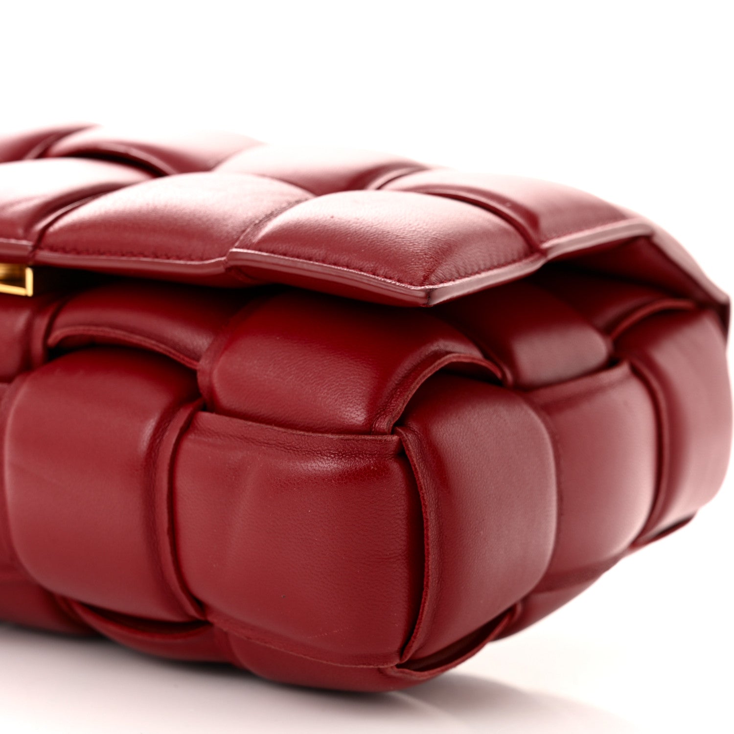 Bottega Veneta Nappa Maxi Intreccio Padded Cassette Crossbody Bag Dark Red 10 of 14
