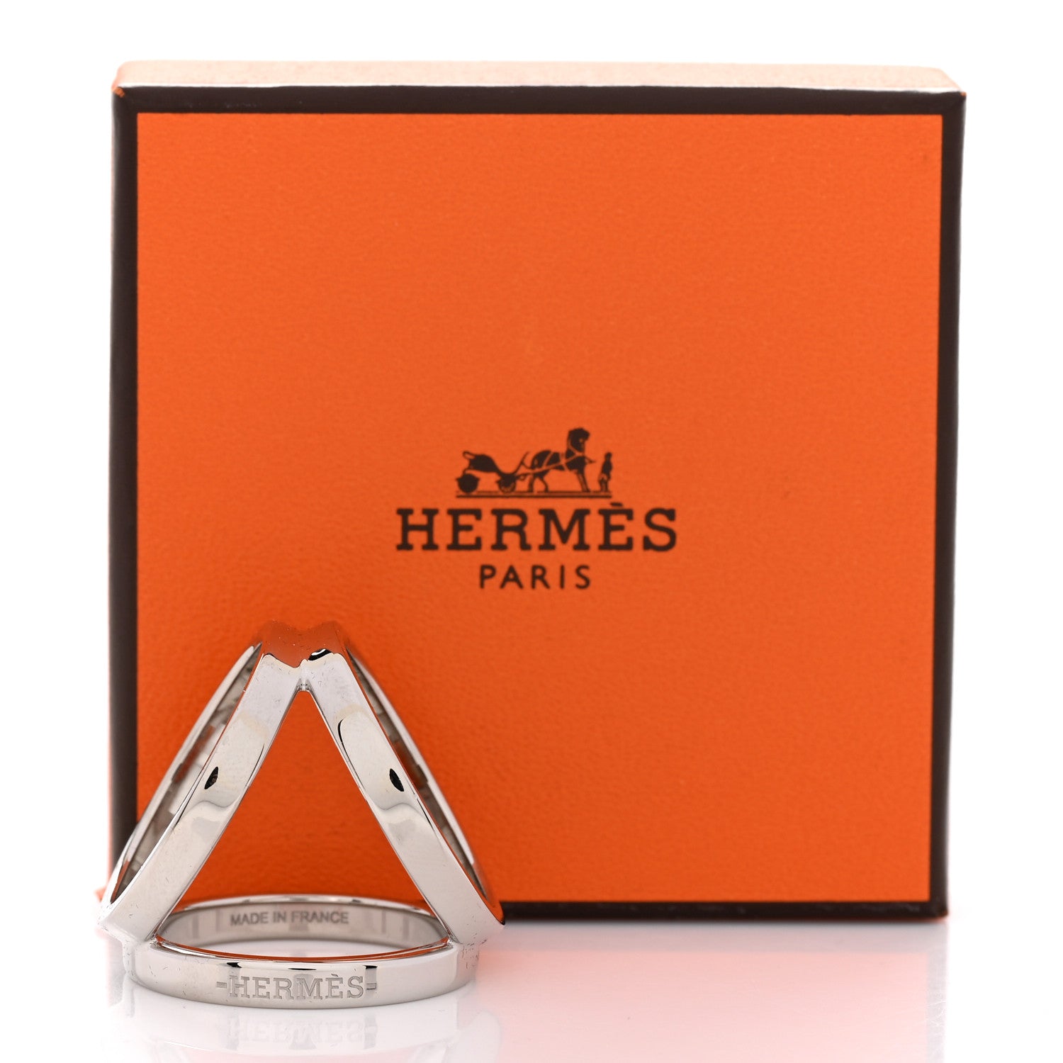 Hermes Palladium Trio Scarf Ring 5 of 5