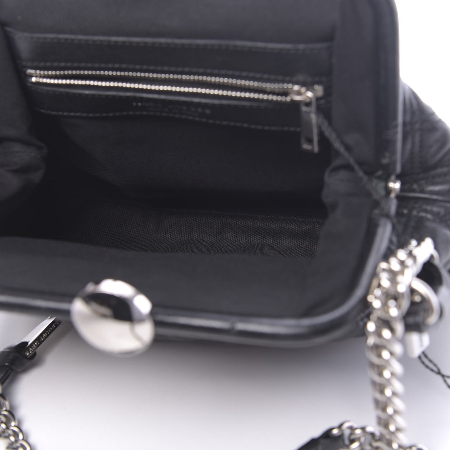 Calfskin Quilted Little Stam Black