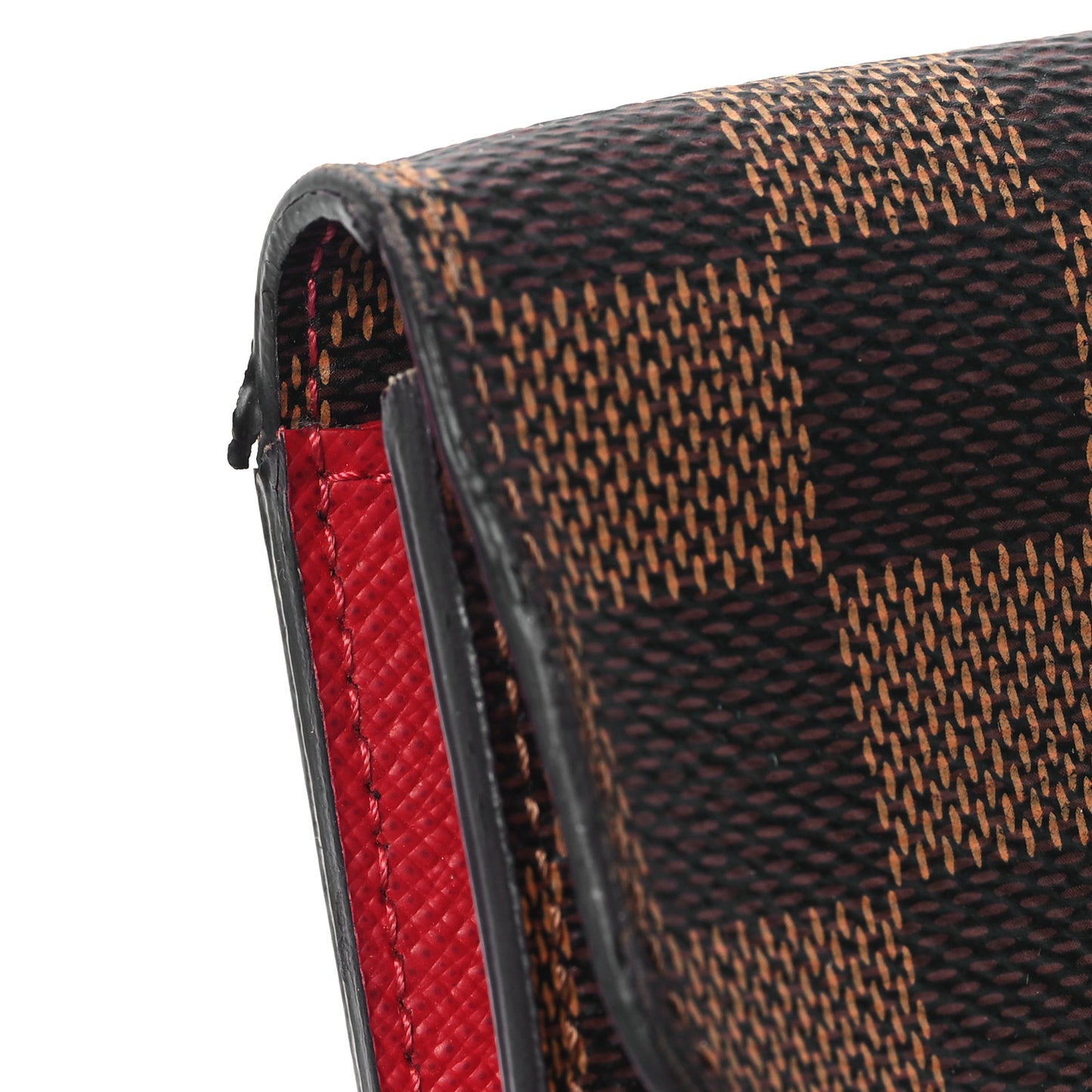 Damier Ebene Emilie Wallet Red