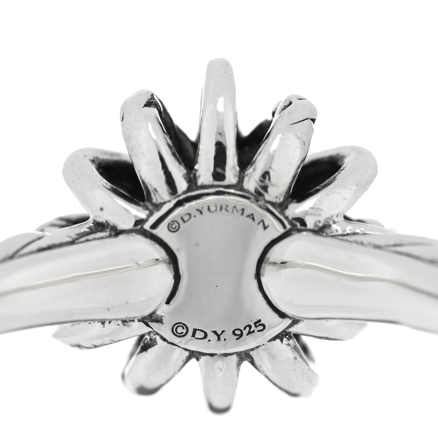David Yurman Sterling Silver Diamond Petite Starburst Ring 50 5.25 4 of 4