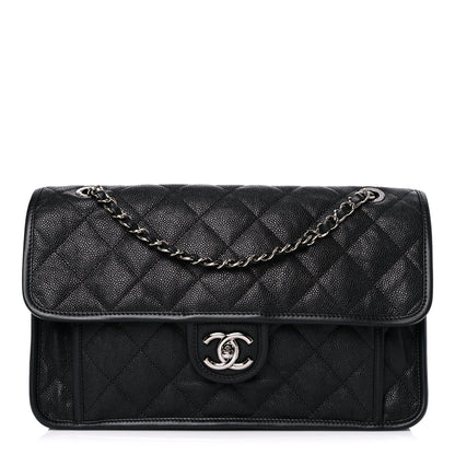 Chanel Caviar Quilted Large French Riviera Flap Black 1 of 12