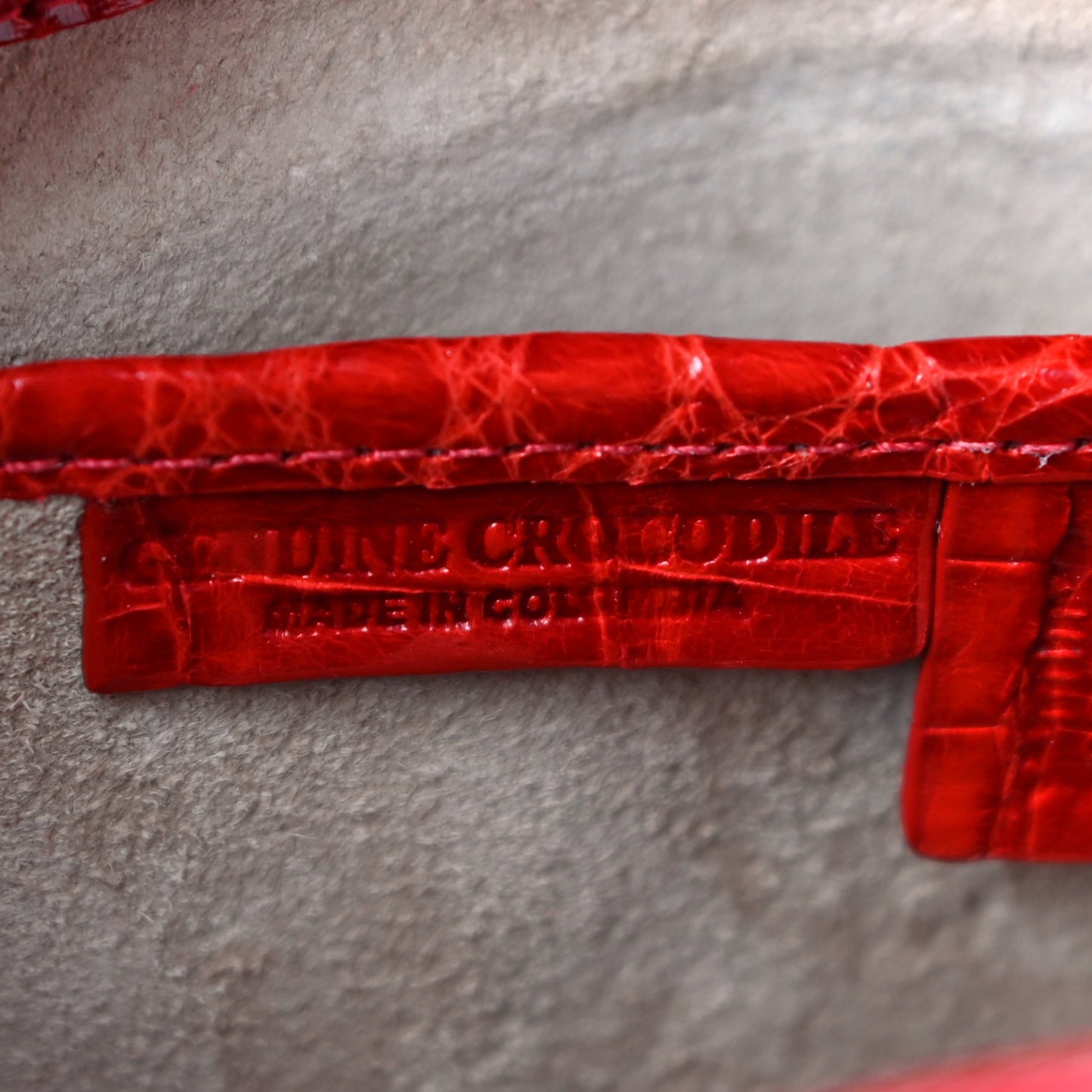 Crocodile Clutch Red