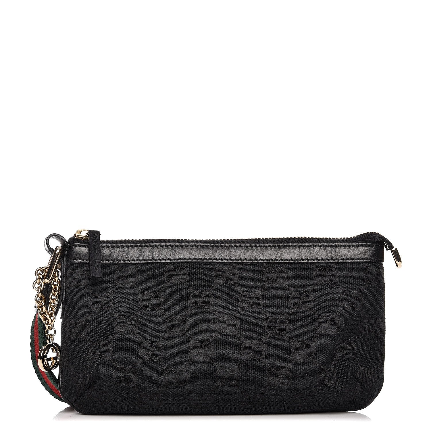 Gucci Monogram Jolicoeur Wristlet Black 1 of 8