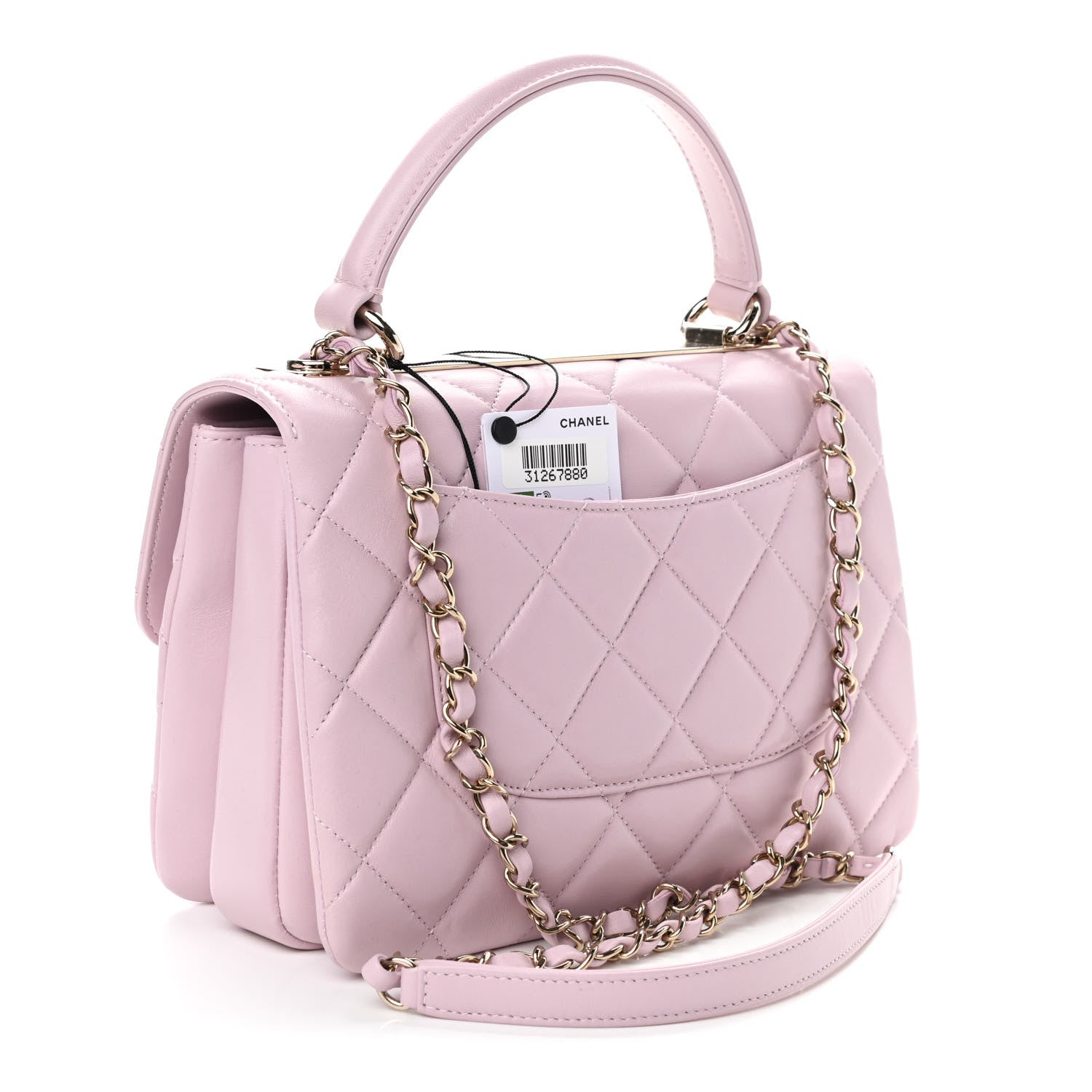 Chanel Lambskin Quilted Small Trendy CC Flap Dual Handle Bag Light Pink 3 of 9