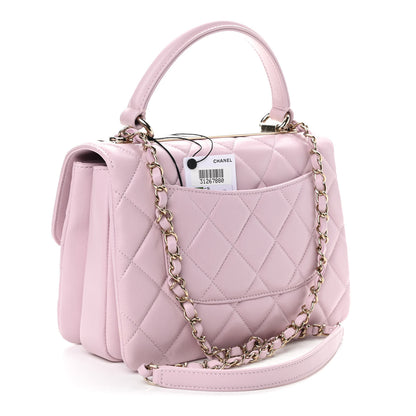 Chanel Lambskin Quilted Small Trendy CC Flap Dual Handle Bag Light Pink 3 of 9