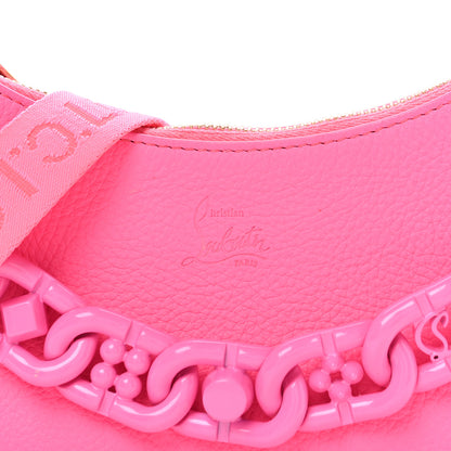 Christian Louboutin Calfskin Gomme Mini Loubila Chain Shoulder Bag Fluo Pink 8 of 12