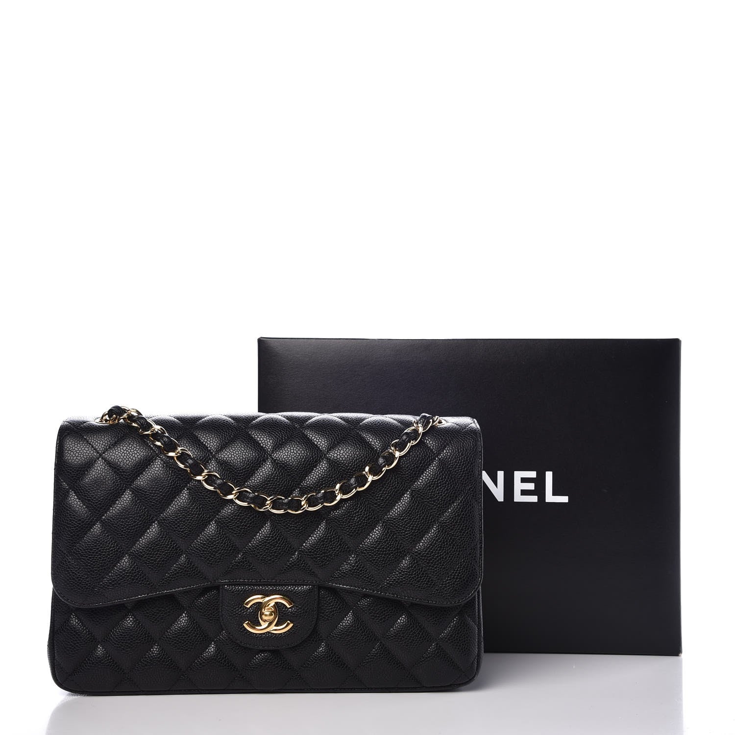Chanel Caviar Quilted Jumbo Double Flap Black 11 of 11