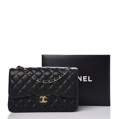 Chanel Caviar Quilted Jumbo Double Flap Black 11 of 11