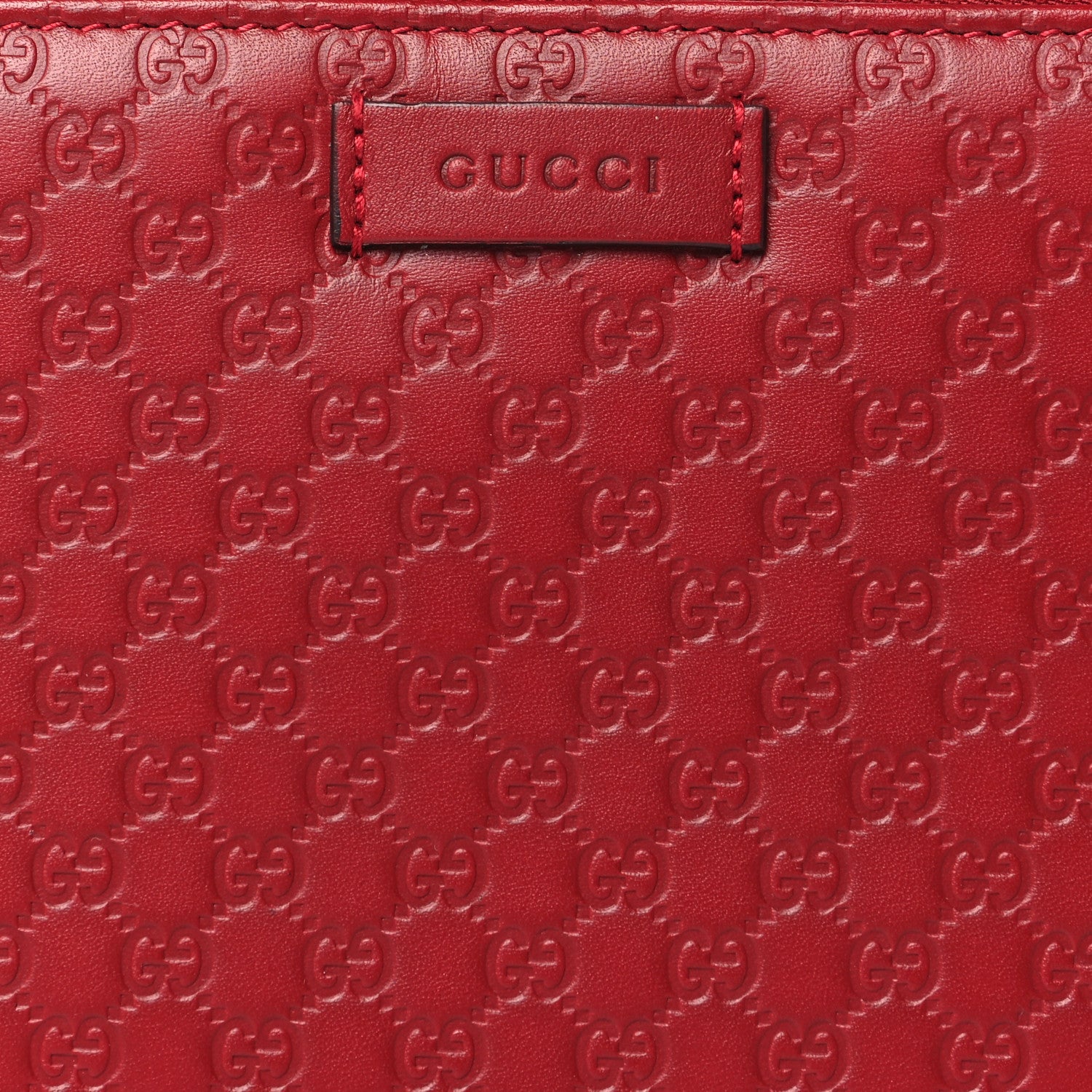 Gucci Microguccissima Zip Around Top Handle Travel Wallet Red 9 of 9