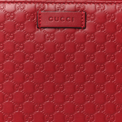 Gucci Microguccissima Zip Around Top Handle Travel Wallet Red 9 of 9