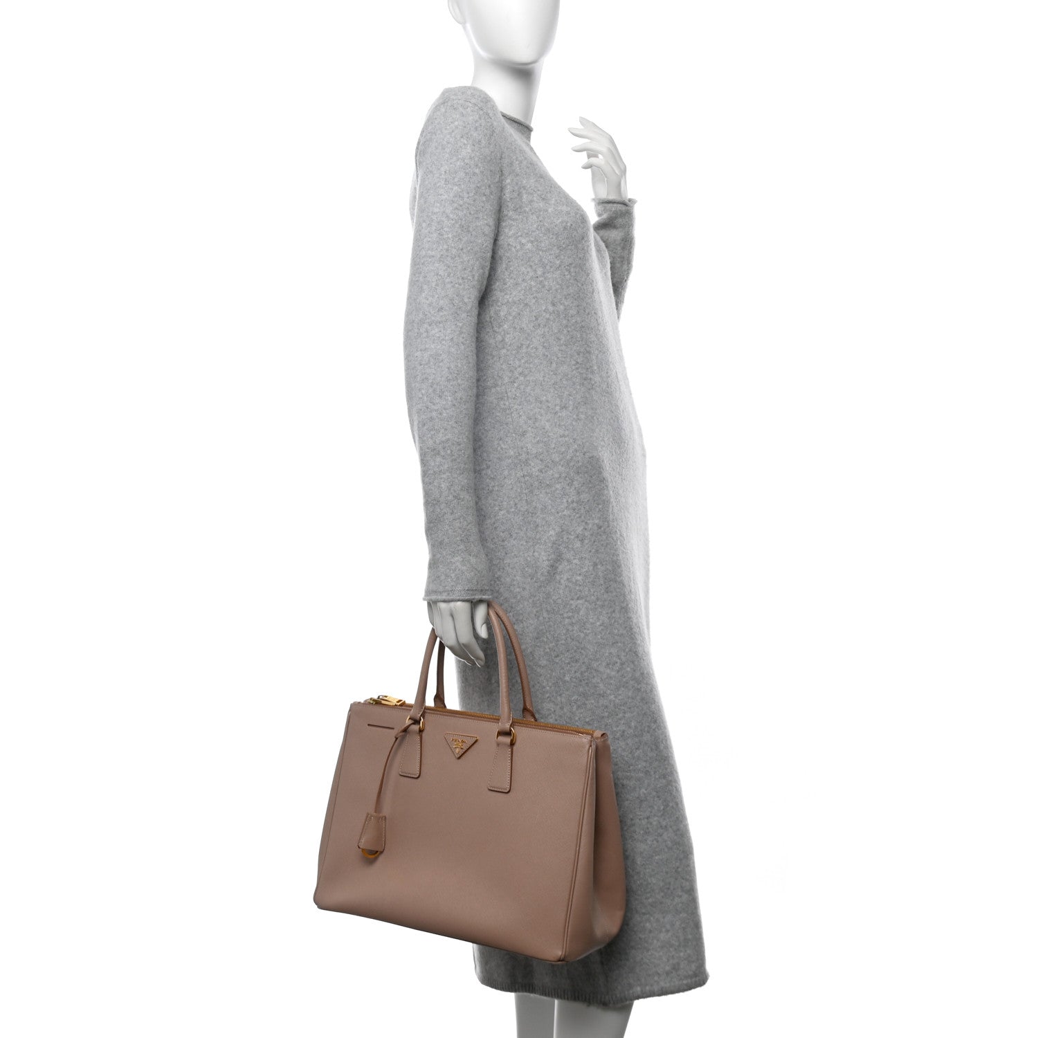 Prada Saffiano Large Galleria Double Zip Tote Cammeo 2 of 12