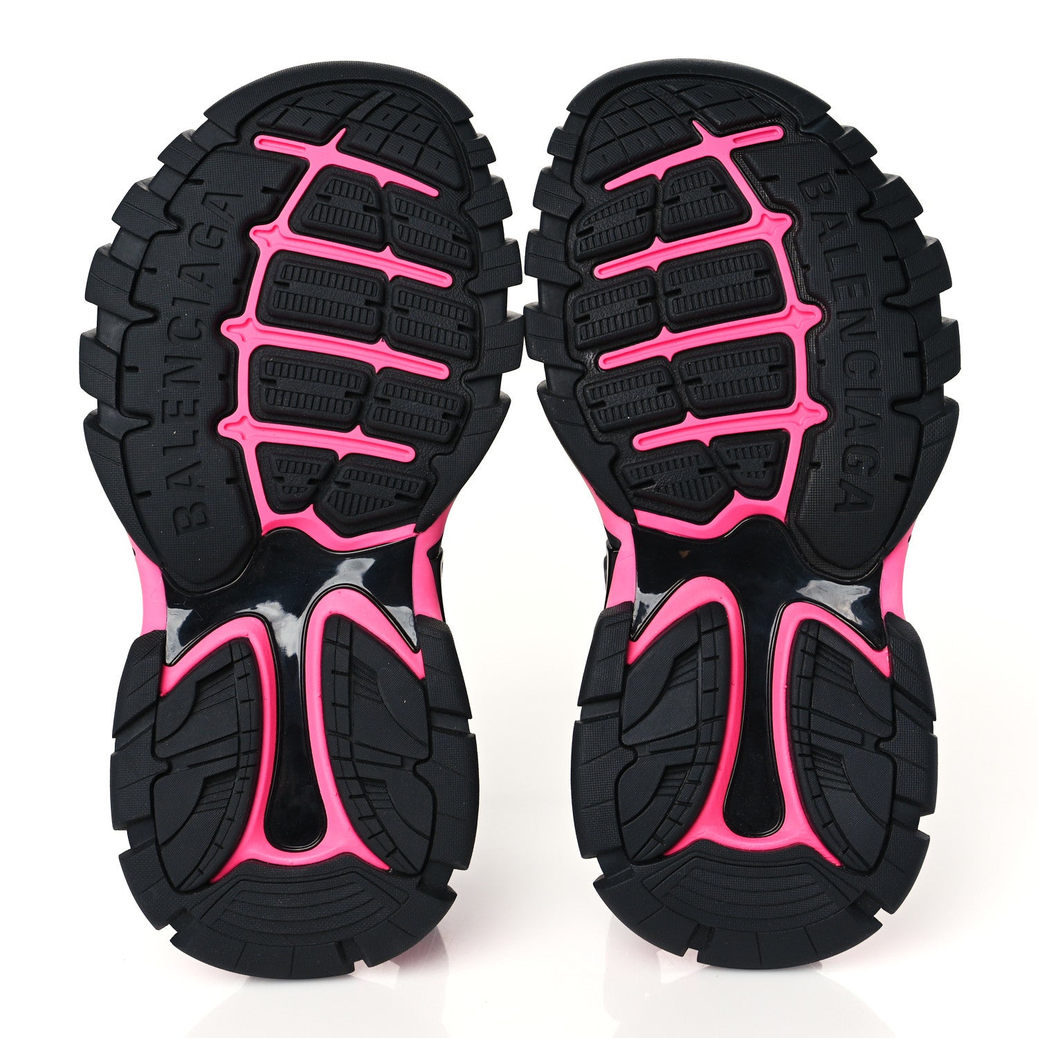 Balenciaga Rubber Neoprene Bi-Color Womens Track Sandals 36 Black Fluo Pink 5 of 7
