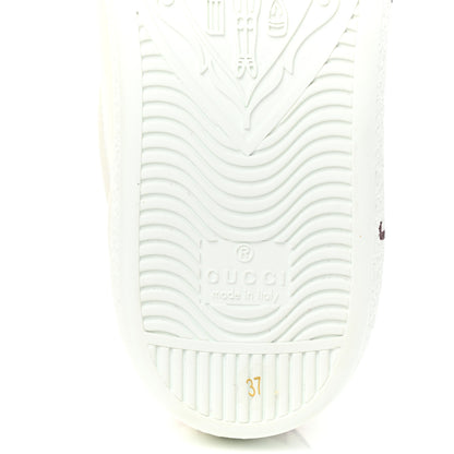 Gucci Calfskin Orgasmique Sneakers 37 Bianco Hibiscus Red 6 of 9