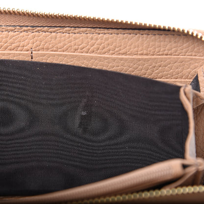 Gucci Pebbled Calfskin Soho Zip Around Wallet Camelia 13 of 15