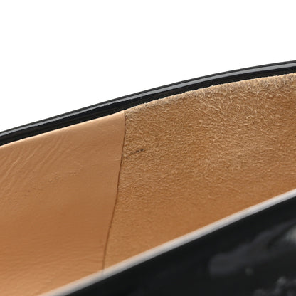 Chanel Shiny Calfskin Logo Loafers 36.5 Black 9 of 10