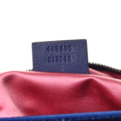 Gucci Velvet Matelasse Medium GG Marmont Shoulder Bag Cobalt Blue 7 of 11