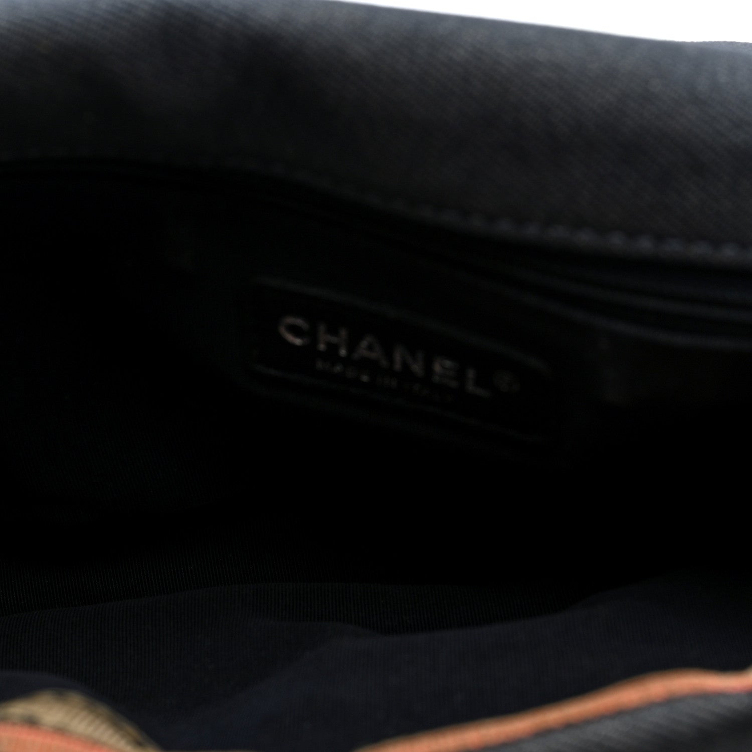 Chanel Denim Pleated Denim Turtle Flap Dark Blue 5 of 11