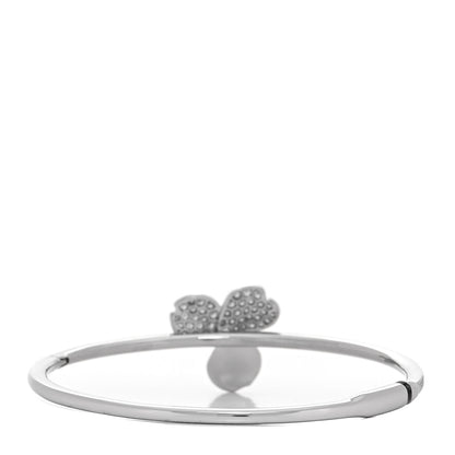 Tiffany Platinum Diamond Paper Flowers Hinged Bangle Bracelet 6 of 10