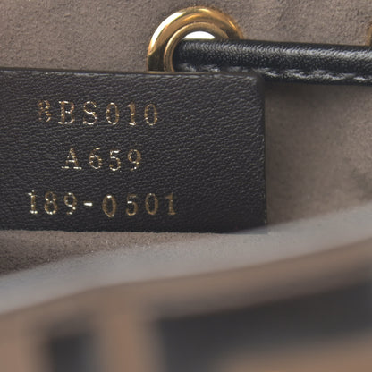 Fendi Vitello Liberty F is Fendi Bi-Color FF 1974 Embossed Mini Mon Tresor Bucket Bag Maya Black 7 of 10