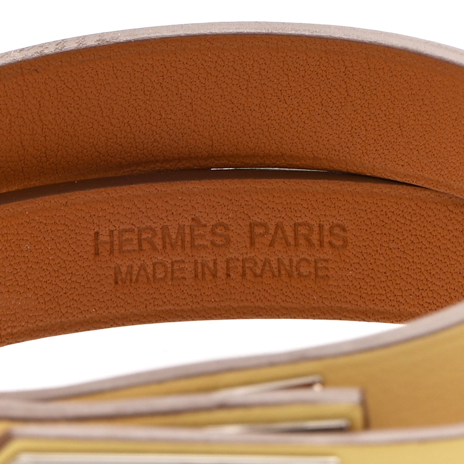 Hermes Swift Mini Kelly Double Tour Bracelet T3 Jaune Poussin 4 of 8