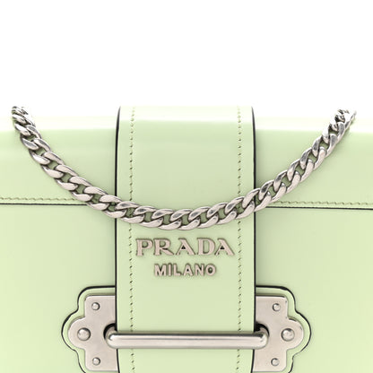 Prada Spazzolato Soft Calf Cahier Chain Wristlet Acqua 9 of 10
