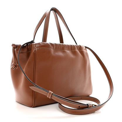 Celine Smooth Calfskin Cuir Small Triomphe Cabas Drawstring Tan 3 of 11