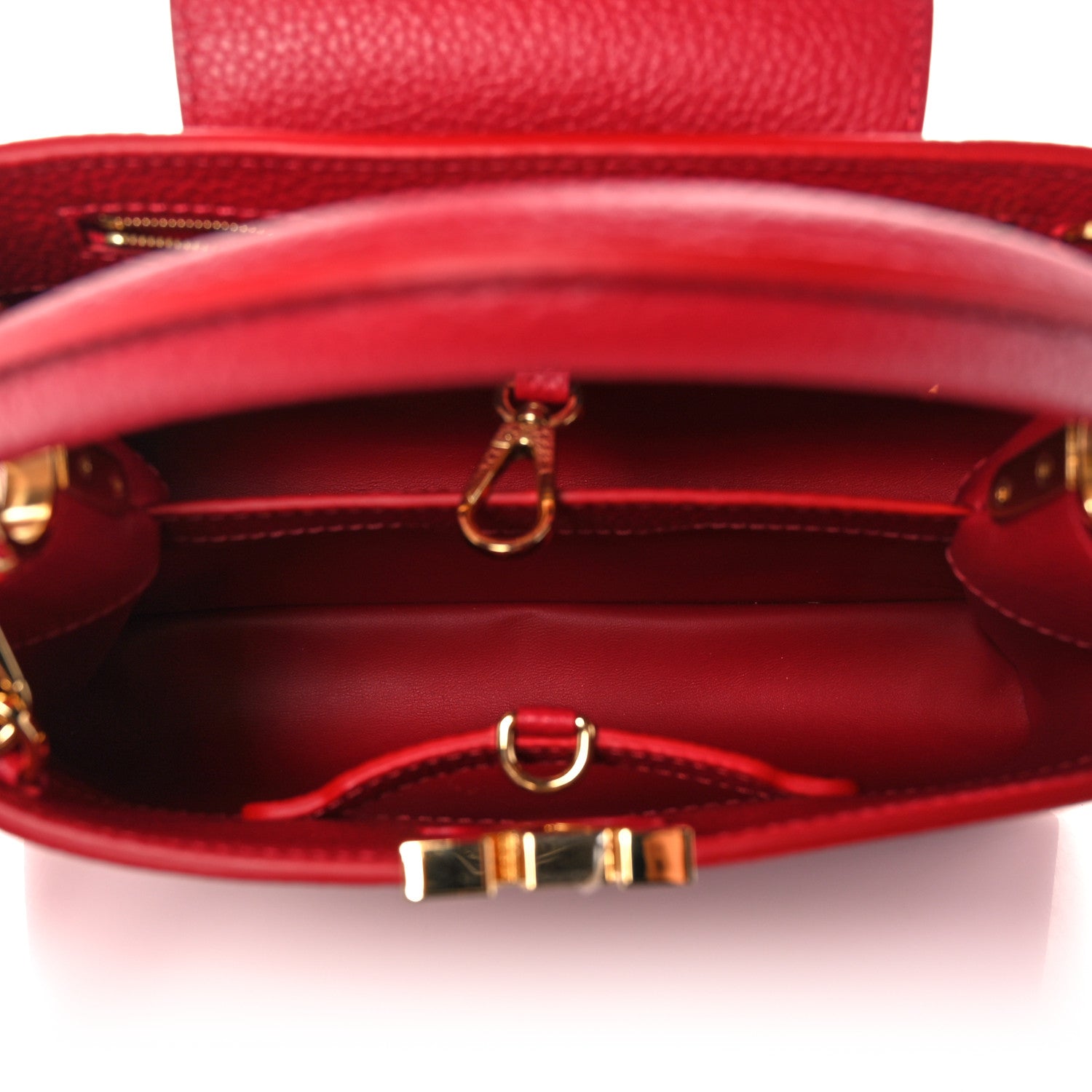 Louis Vuitton Taurillon Capucines BB Scarlet Red 5 of 9