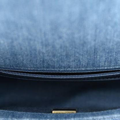 Chanel Denim Quilted Mini Pearl Crush Rectangular Flap Blue 5 of 8